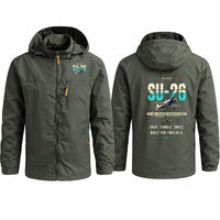 Thumbnail for Sukhoi Su-26M Stylish Jackets - Hooded Windbreaker - Original - Olive Green