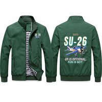 Thumbnail for Sukhoi Su-26M Stylish Jackets - Stand Collar - Cartoon - Green