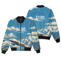 Thumbnail for Sukhoi Superjet 100 3D All-Over Print Clothing - Bomber Jacket - 3D + Name
