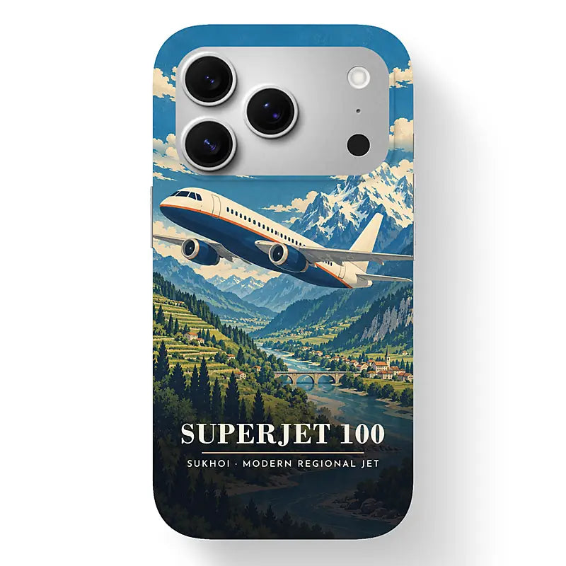 Sukhoi Superjet 100 - 3D + Title - MagSafe iPhone 17 Pro - Black