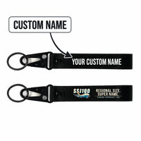 Thumbnail for Sukhoi Superjet 100 Hawk-Shaped Key Chains - Black - Cartoon - Personalized