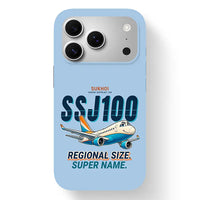 Thumbnail for Sukhoi Superjet 100 - Cartoon - MagSafe iPhone 17 Pro - Light Blue