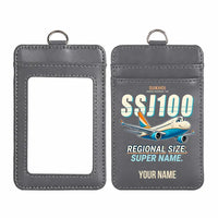 Thumbnail for Sukhoi Superjet 100 - Cartoon - ID Card Holder - Gray + Name