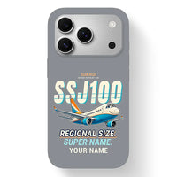 Thumbnail for Sukhoi Superjet 100 - Cartoon + Name - MagSafe iPhone 17 Pro - Gray