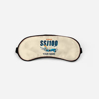 Thumbnail for Sukhoi Superjet 100 - Cartoon + Name - Sleep Mask - Beige