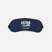 Thumbnail for Sukhoi Superjet 100 - Cartoon + Name - Sleep Mask - Navy Blue