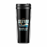 Thumbnail for Sukhoi Superjet 100 - Cartoon - Plastic (No Holder) - Black