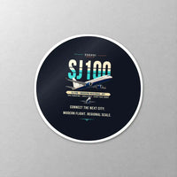 Thumbnail for Sukhoi Superjet 100 - Original - Circle Sticker - Close-up