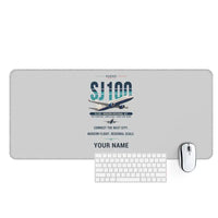 Thumbnail for Sukhoi Superjet 100 - Original + Name - Desk Mat - Light Gray