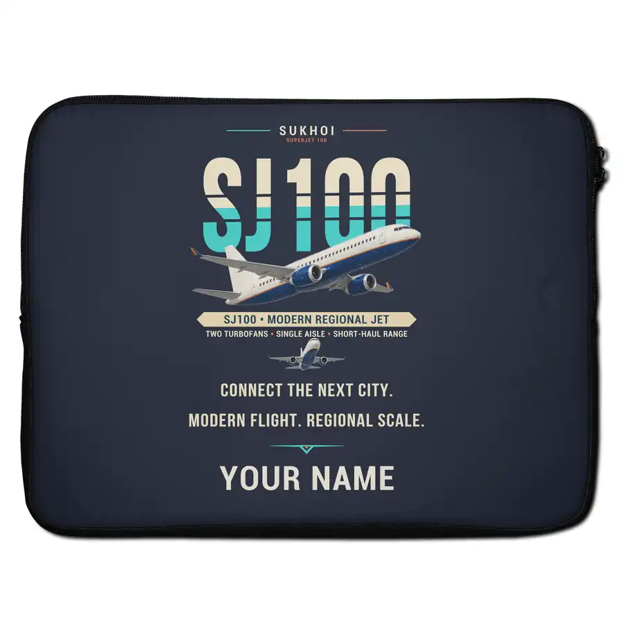 Sukhoi Superjet 100 - Original + Name - Laptop Sleeve