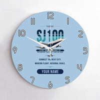 Thumbnail for Sukhoi Superjet 100 - Original + Name - No Frame - Light Blue
