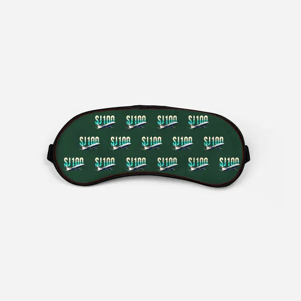 Sukhoi Superjet 100 - Original Pattern - Sleep Mask - Dark Green