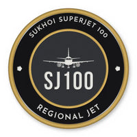 Thumbnail for Sukhoi Superjet 100 Patches - Circle - Black Gold