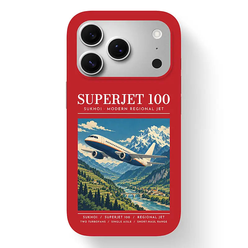 Sukhoi Superjet 100 - Poster - MagSafe iPhone 17 Pro - Red