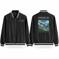 Thumbnail for Sukhoi Superjet 100 Stylish Jackets - Baseball Collar - Poster - Black