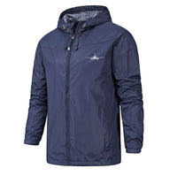 Thumbnail for Sukhoi Superjet 100 Silhouette Designed Rain Jackets & Windbreakers