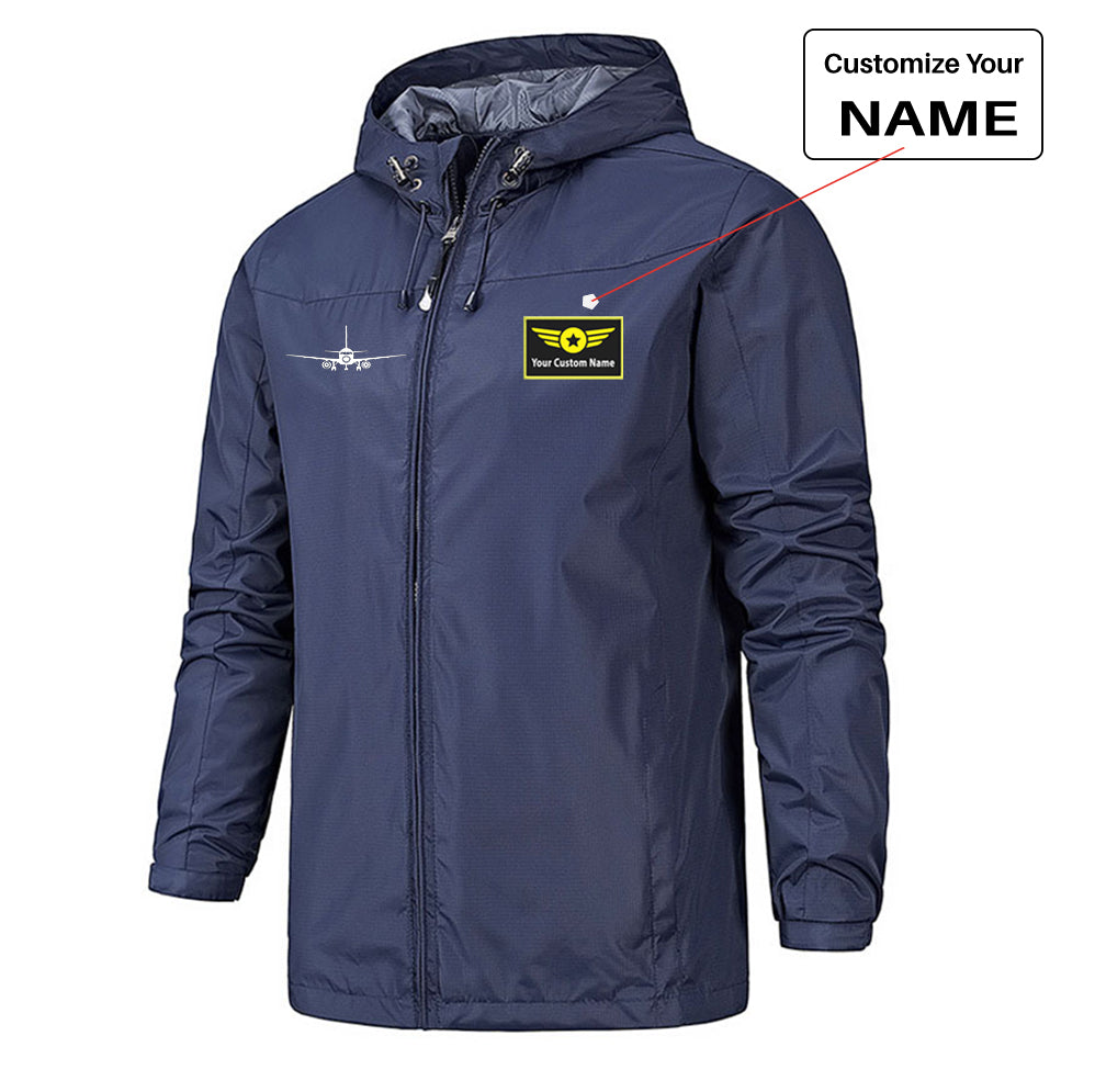 Sukhoi Superjet 100 Silhouette Designed Rain Jackets & Windbreakers
