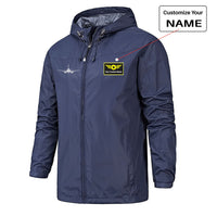 Thumbnail for Sukhoi Superjet 100 Silhouette Designed Rain Jackets & Windbreakers