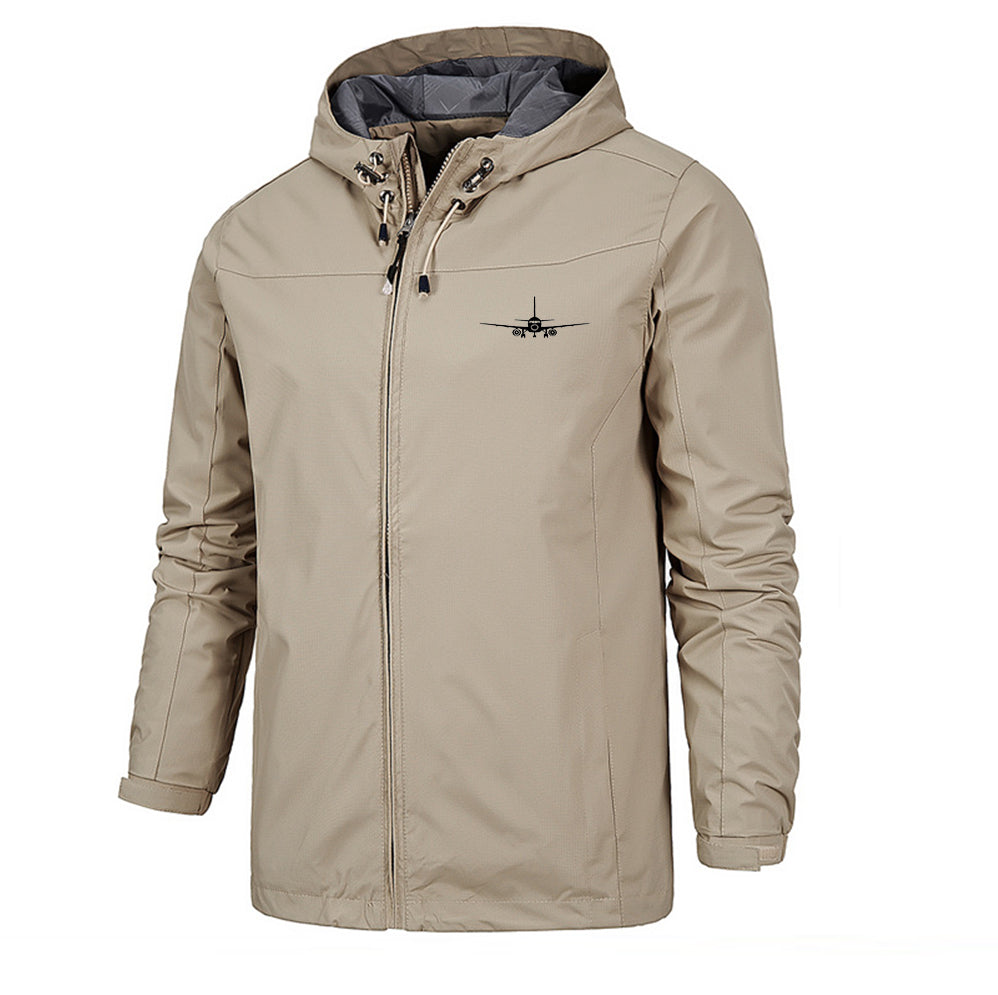 Sukhoi Superjet 100 Silhouette Designed Rain Jackets & Windbreakers