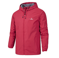 Thumbnail for Sukhoi Superjet 100 Silhouette Designed Rain Jackets & Windbreakers