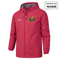 Thumbnail for Sukhoi Superjet 100 Silhouette Designed Rain Jackets & Windbreakers