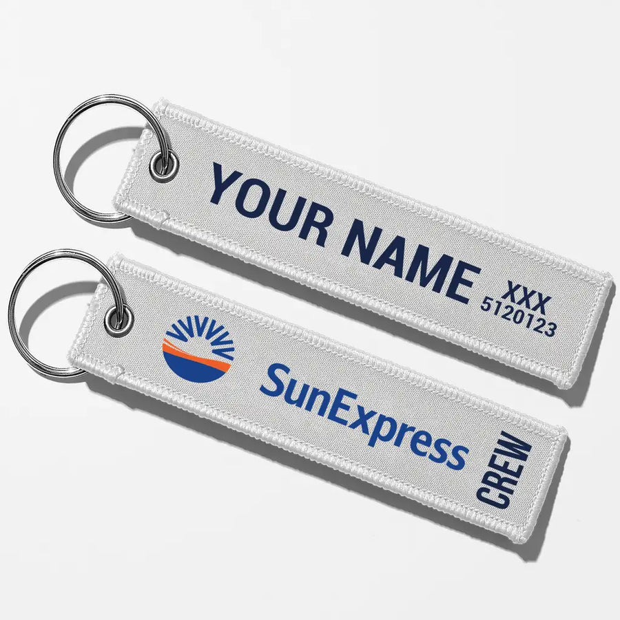 SunExpress Crew & Staff Tag Key Chains - White - Crew + Name
