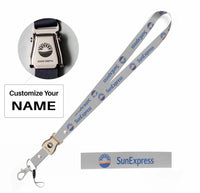 Thumbnail for SunExpress seat belt lanyard - light gray with name