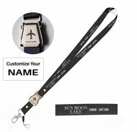 Thumbnail for Sun Moon Lake City Series seat belt lanyard - black with name