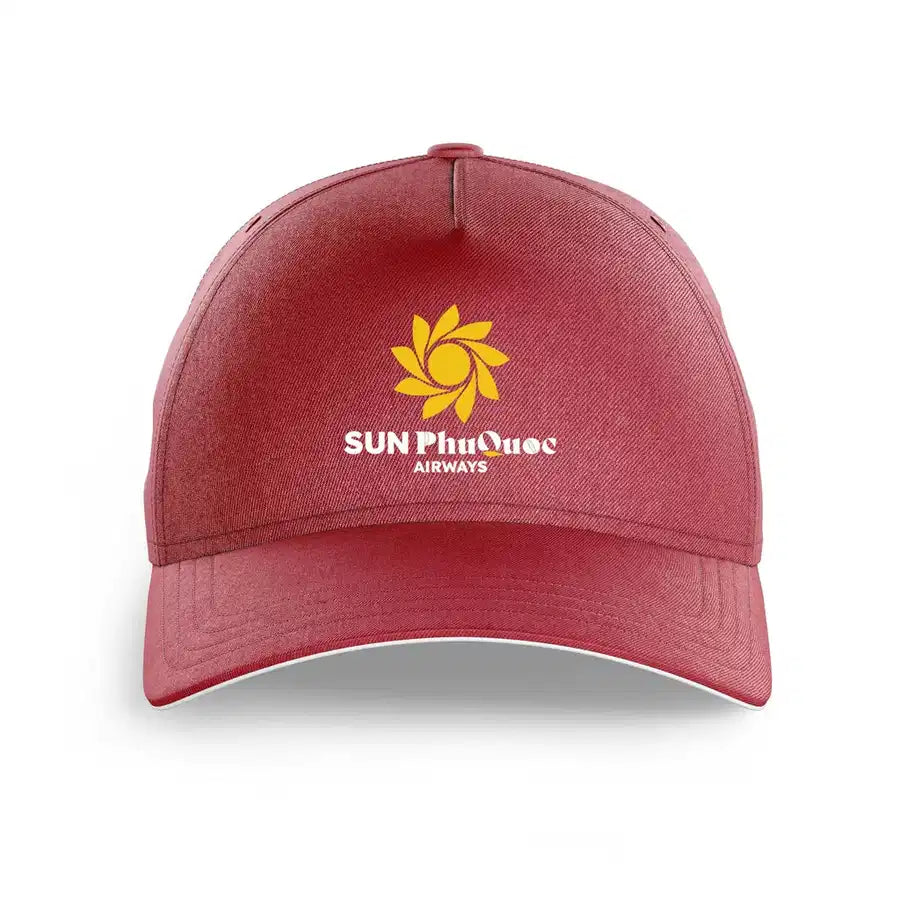 Sun Phu Quoc Airways printed hat - dark red