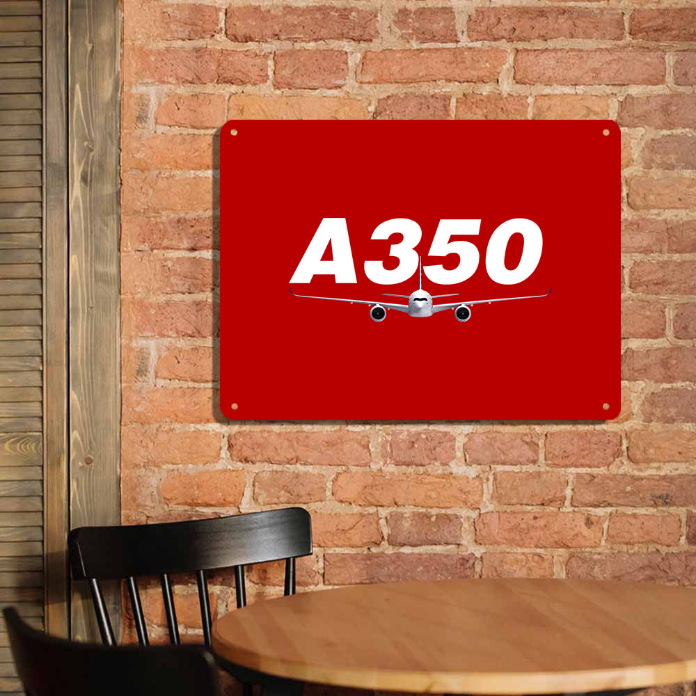 Super Airbus A350 Printed Metal Sign