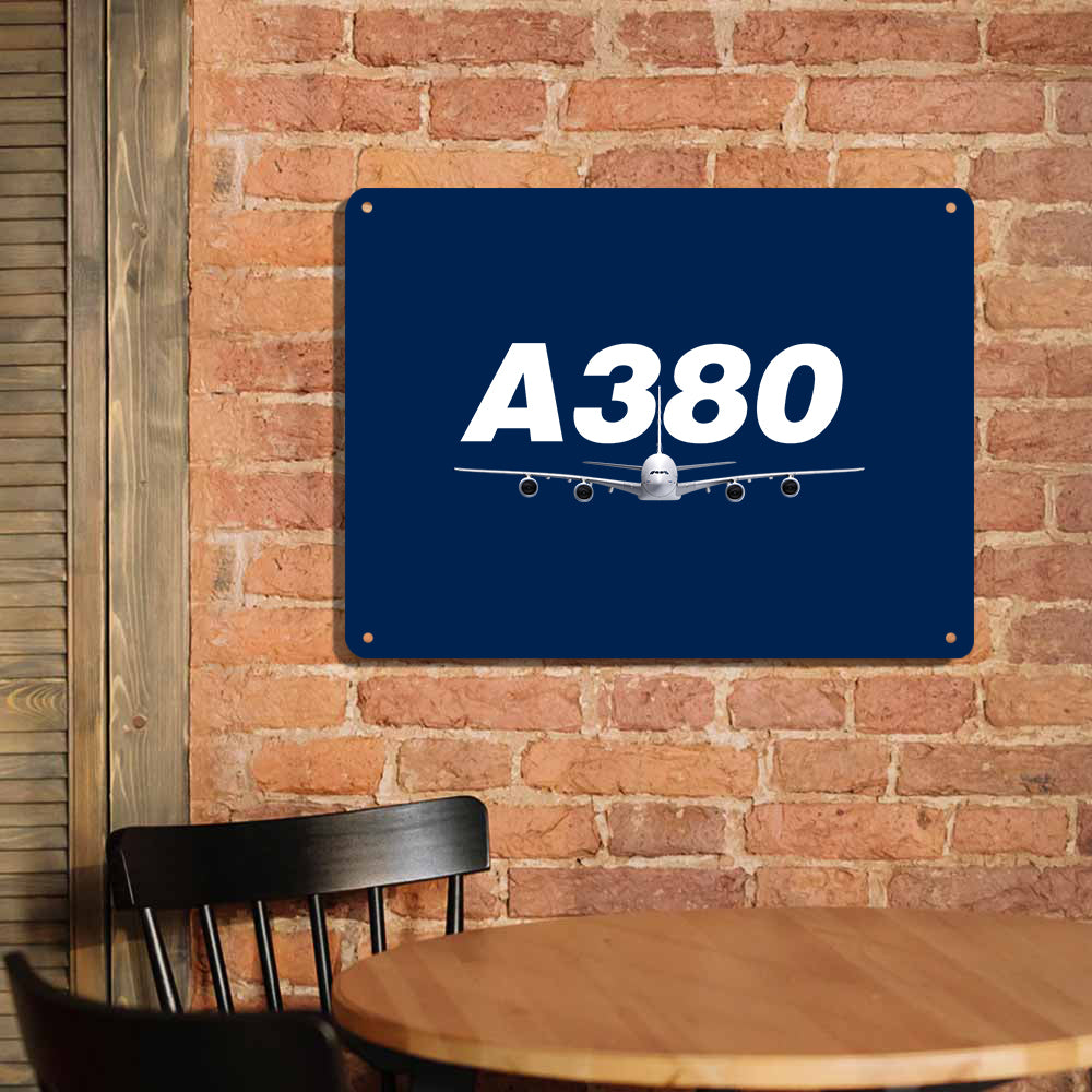 Super Airbus A380 Printed Metal Sign