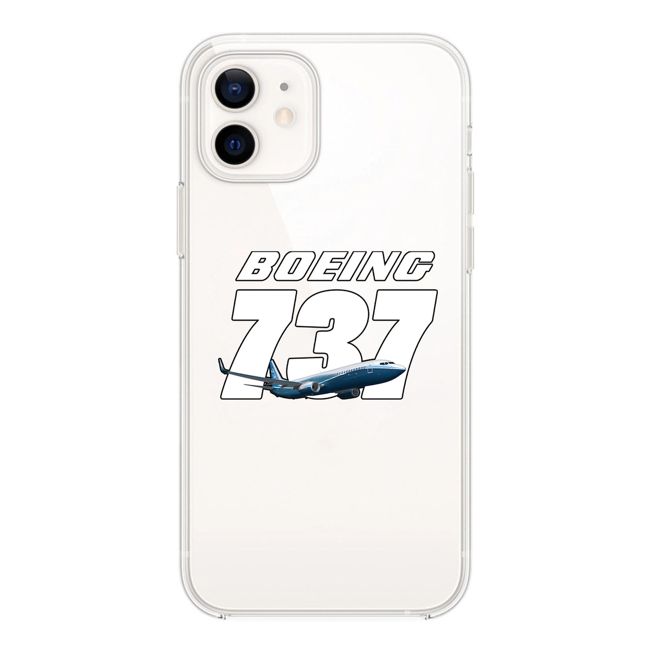 Super Boeing 737+Text Designed Transparent Silicone iPhone Cases