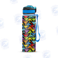 Thumbnail for Super Colourful Airplanes Designed Sports Kettles