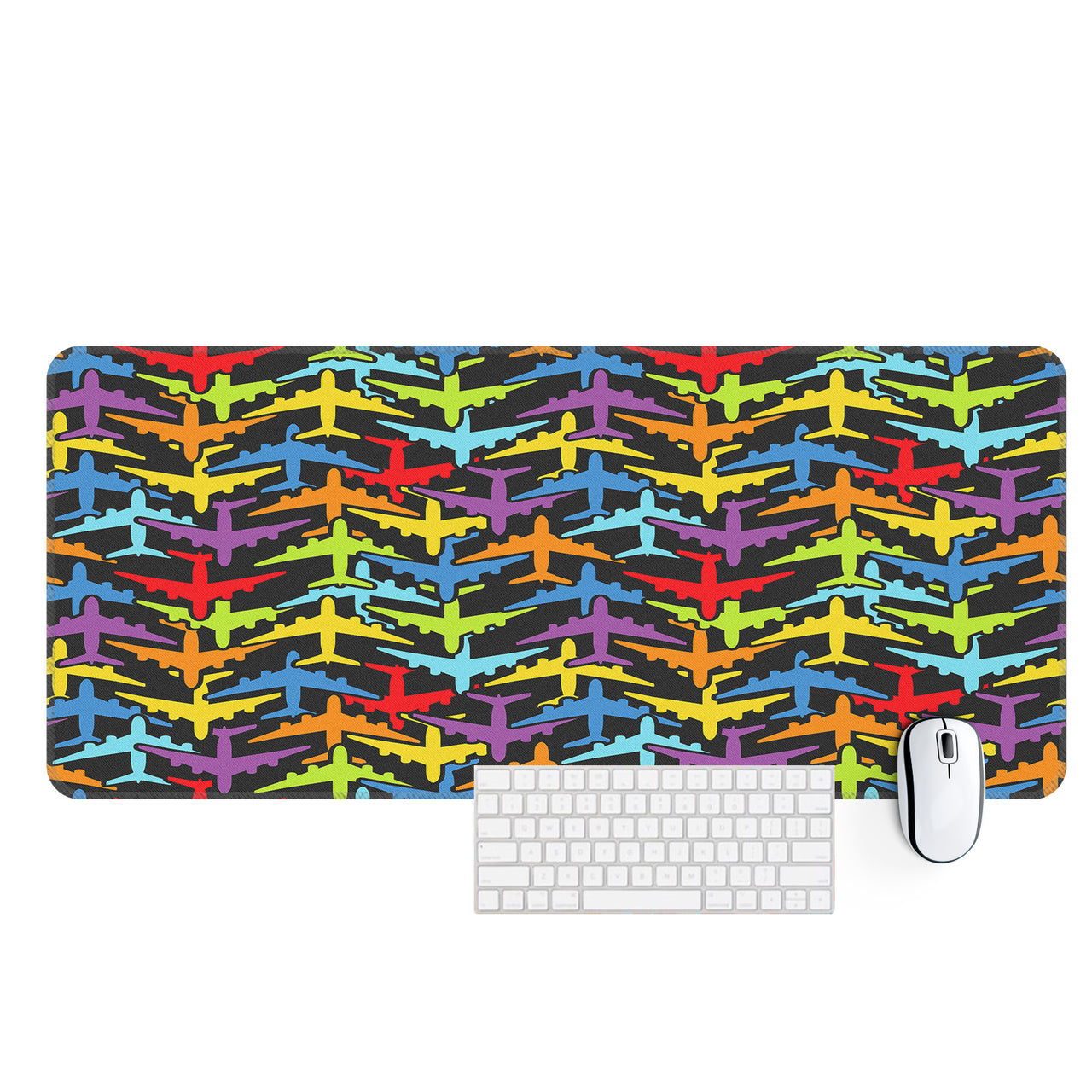 Super Colourful Airplanes Designed Desk Mats