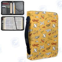 Thumbnail for Super Drawings of Airplanes Designed PU Accessories Bags