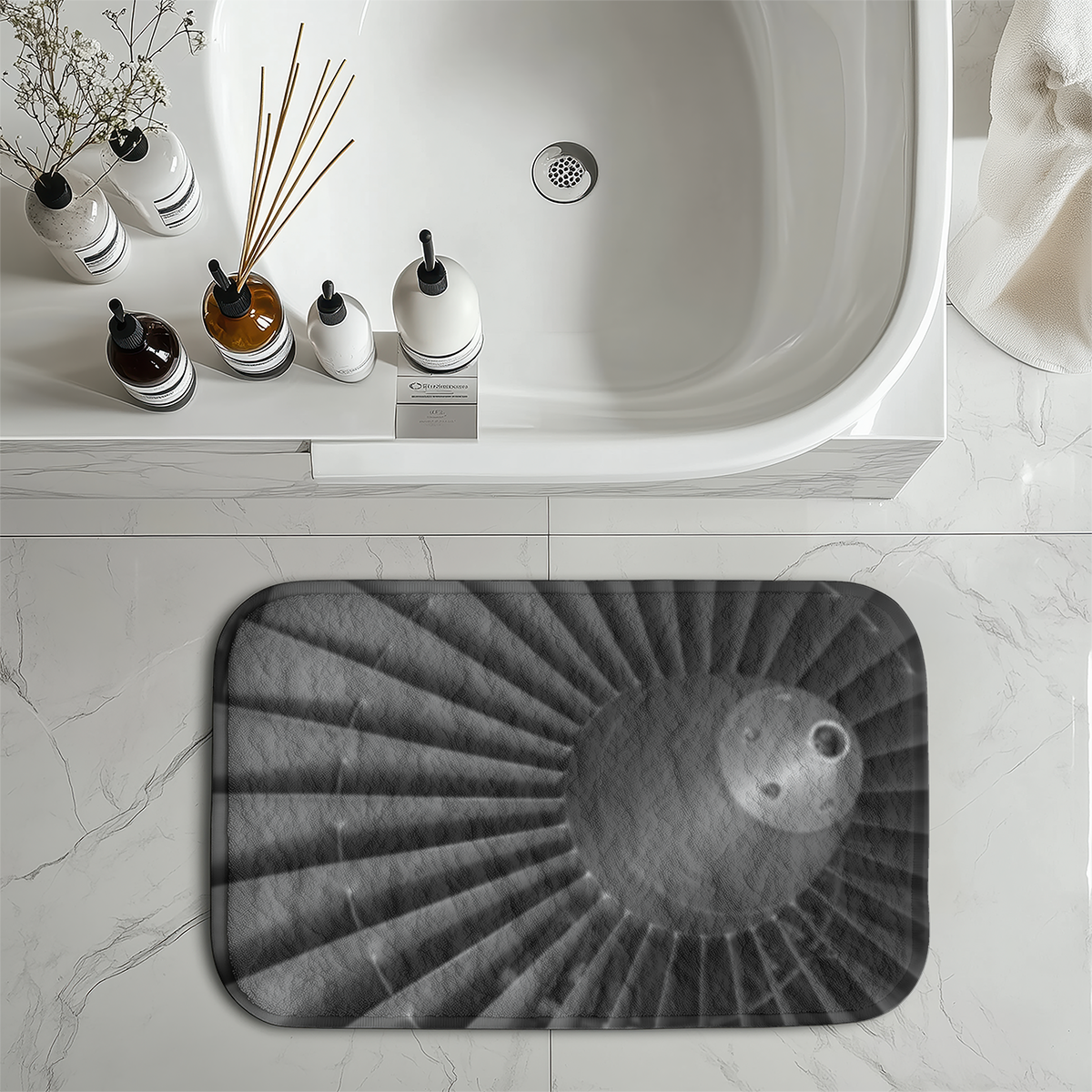 Super View of Jet Engine Designed Bath Mats