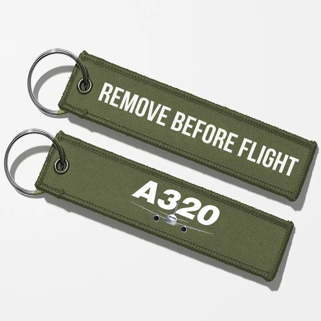 Super Airbus A320 Key Chains - Green Army - Remove Before Flight