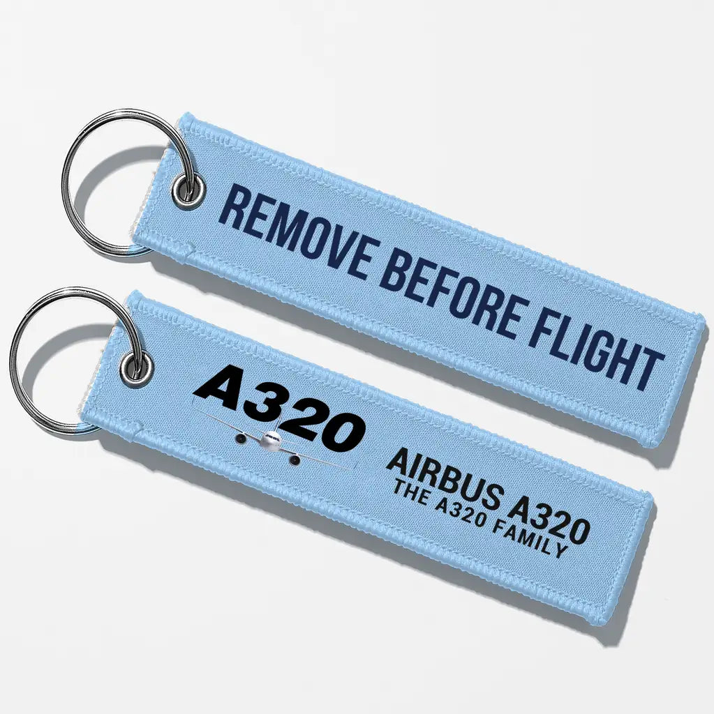 Super Airbus A320 Key Chains - Light Blue - Remove Before Flight