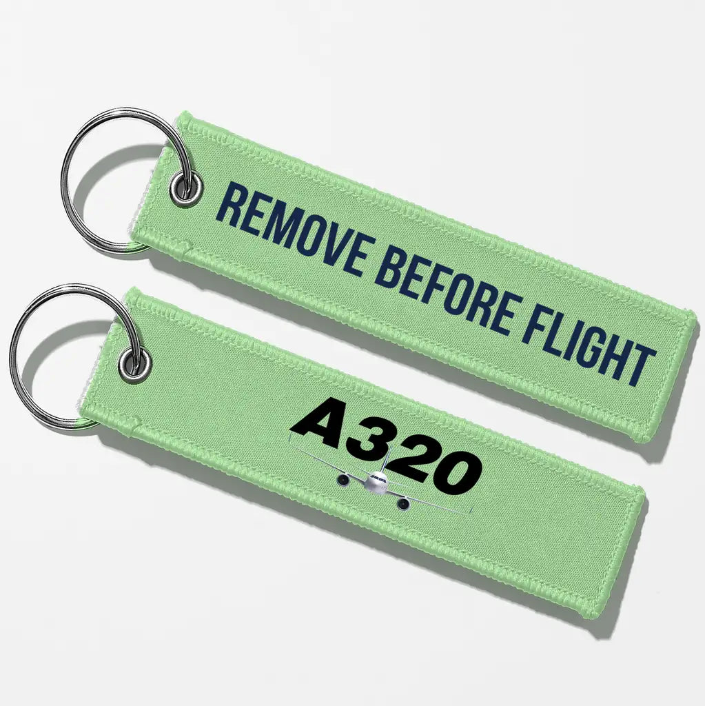 Super Airbus A320 Key Chains - Light Green - Remove Before Flight
