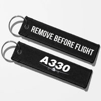 Thumbnail for Super Airbus A330 Key Chains - Black - Remove Before Flight