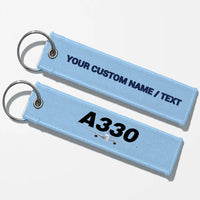 Thumbnail for Super Airbus A330 Key Chains - Light Blue - Personalized