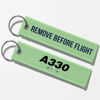 Thumbnail for Super Airbus A330 Key Chains - Light Green - Remove Before Flight