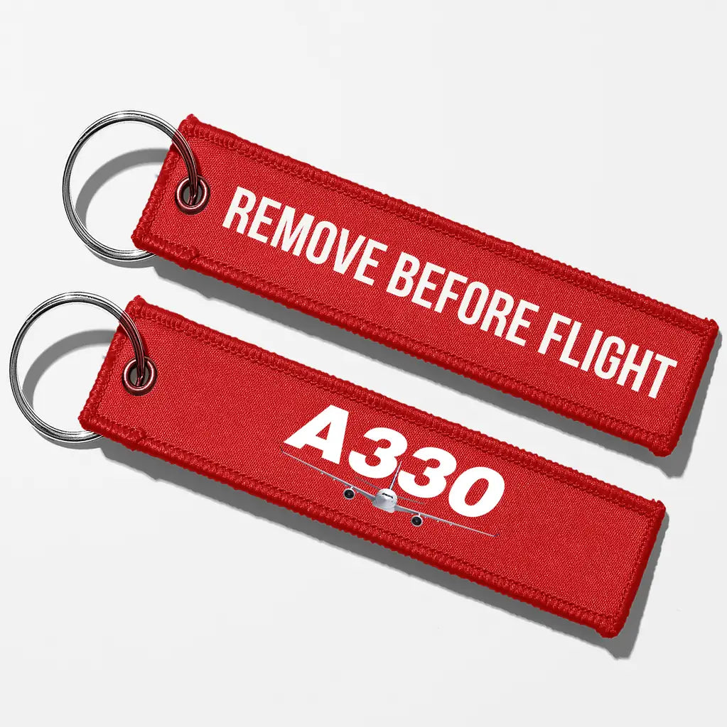 Super Airbus A330 Key Chains - Red - Remove Before Flight