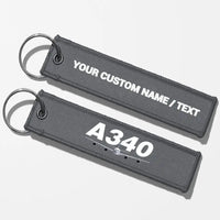 Thumbnail for Super Airbus A340 Designed Key Chains - Gray - Personalized