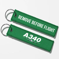 Thumbnail for Super Airbus A340 Designed Key Chains - Green - Remove Before Flight