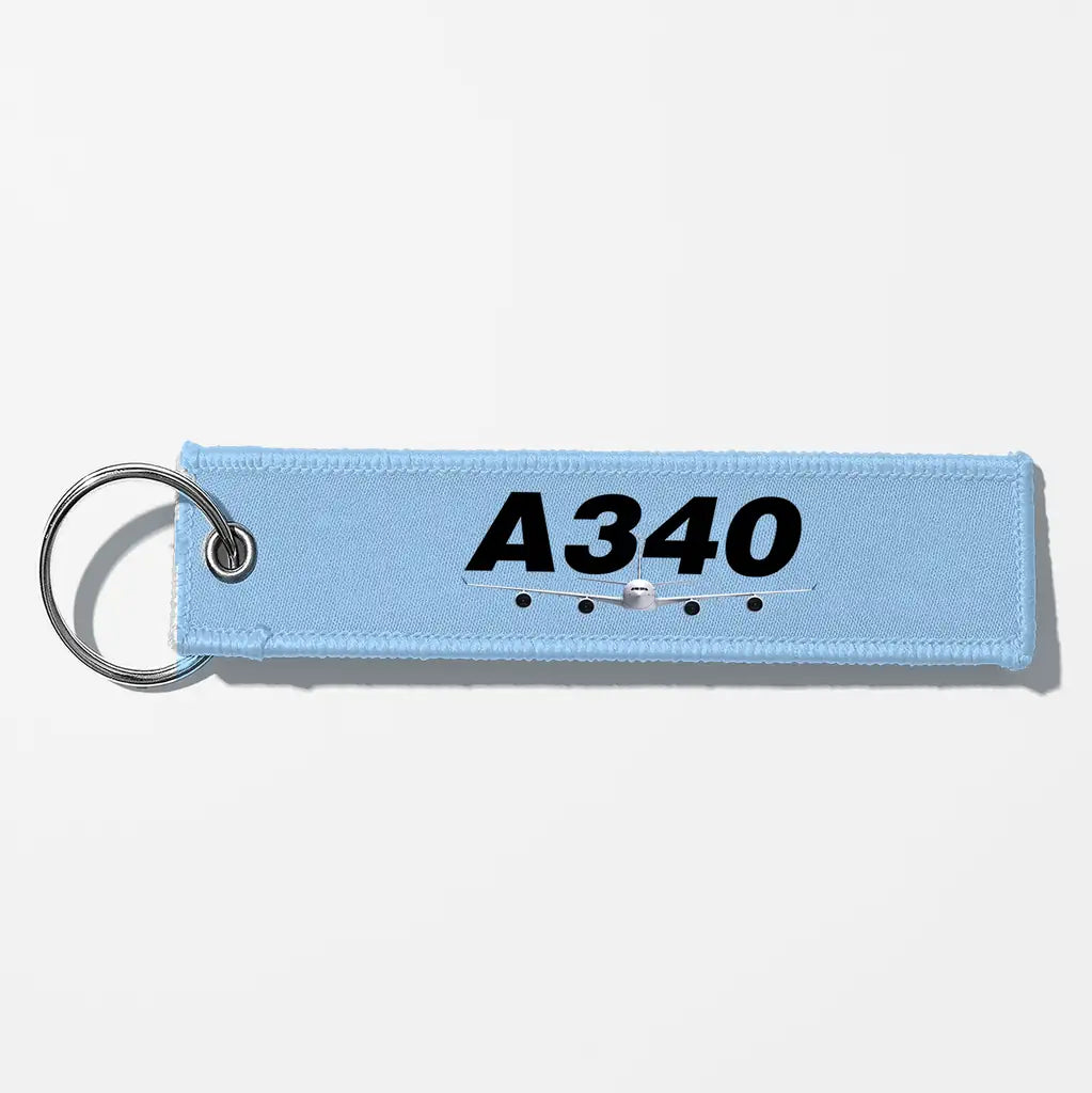 Super Airbus A340 Designed Key Chains - Light Blue