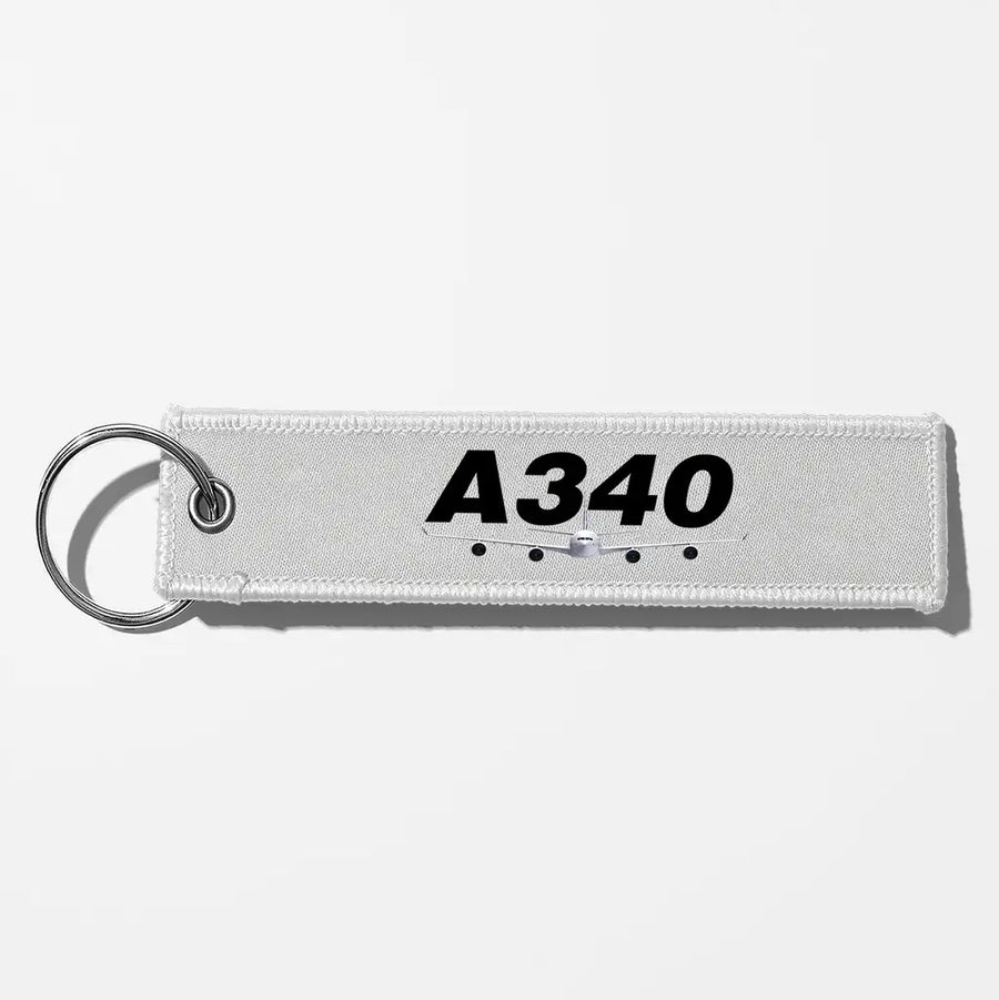 Super Airbus A340 Designed Key Chains - White