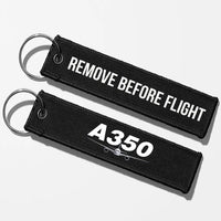 Thumbnail for Super Airbus A350 Key Chains - Black - Remove Before Flight