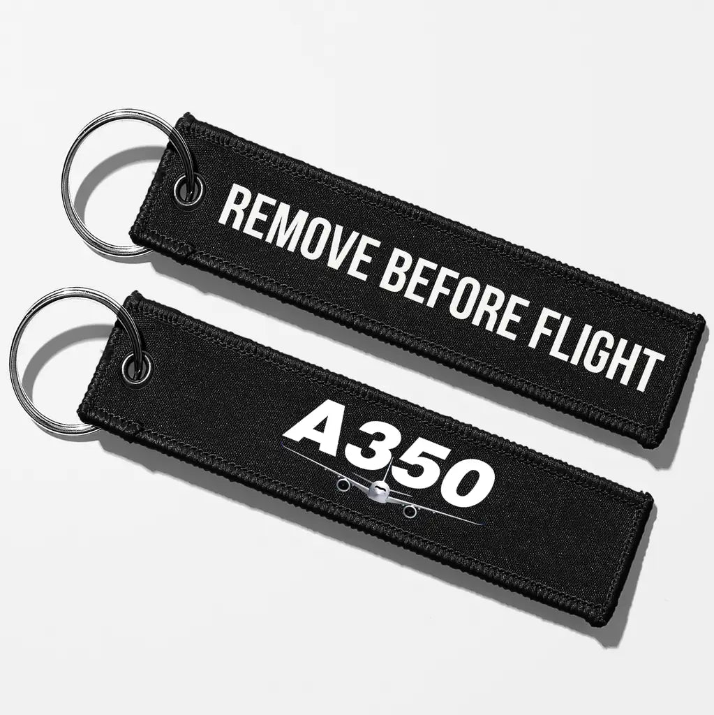 Super Airbus A350 Key Chains - Black - Remove Before Flight