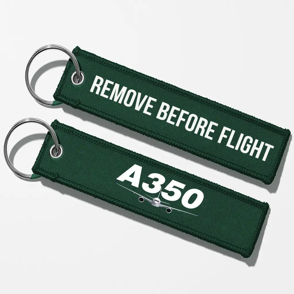 Super Airbus A350 Key Chains - Dark Green - Remove Before Flight